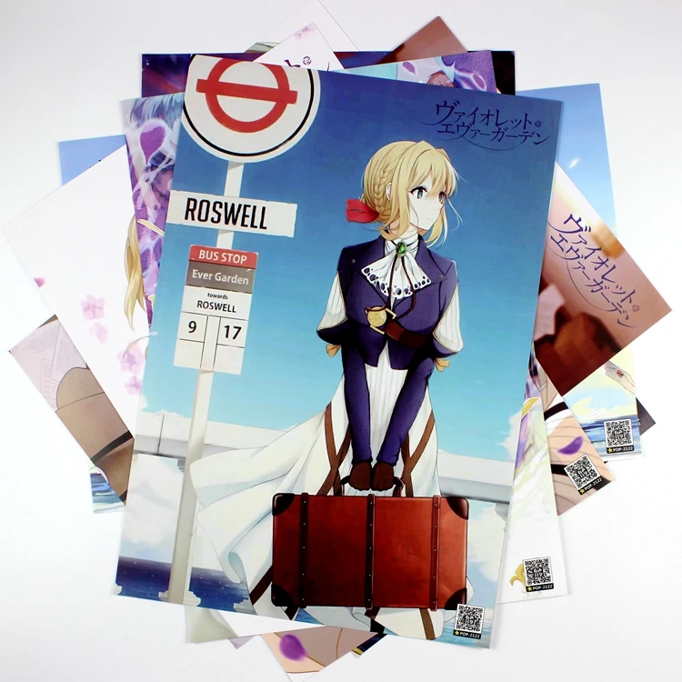 

8*(42x29cm)Violet Evergarden posters Anime posters Wall Stickers