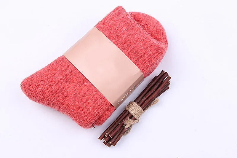 Red for Women Jeseca осень зима толстые теплые носки для женщин/мужчин толстые теплые шерстяные зимние носки бесшовные кашемировые носки для сна - Цвет: Red for Women