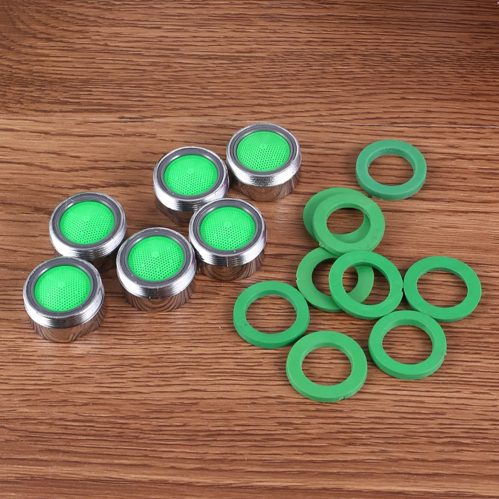 

6pcs 24mm Small Threaded Aerator Bubbler Sprayer Water Saving Filter Nozzle Polished Filter for Kitchen