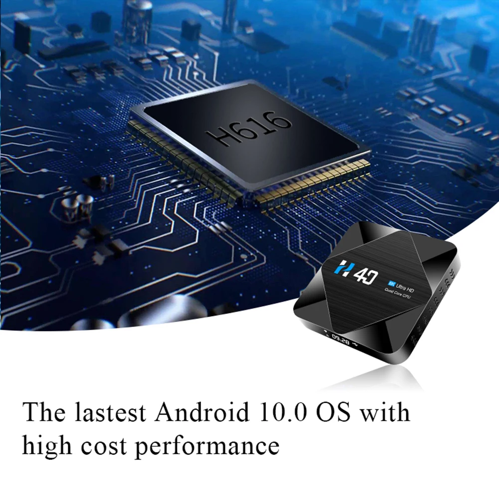 

Приставка Смарт-ТВ H616, Android 10, 2 + 16 ГБ, Bluetooth