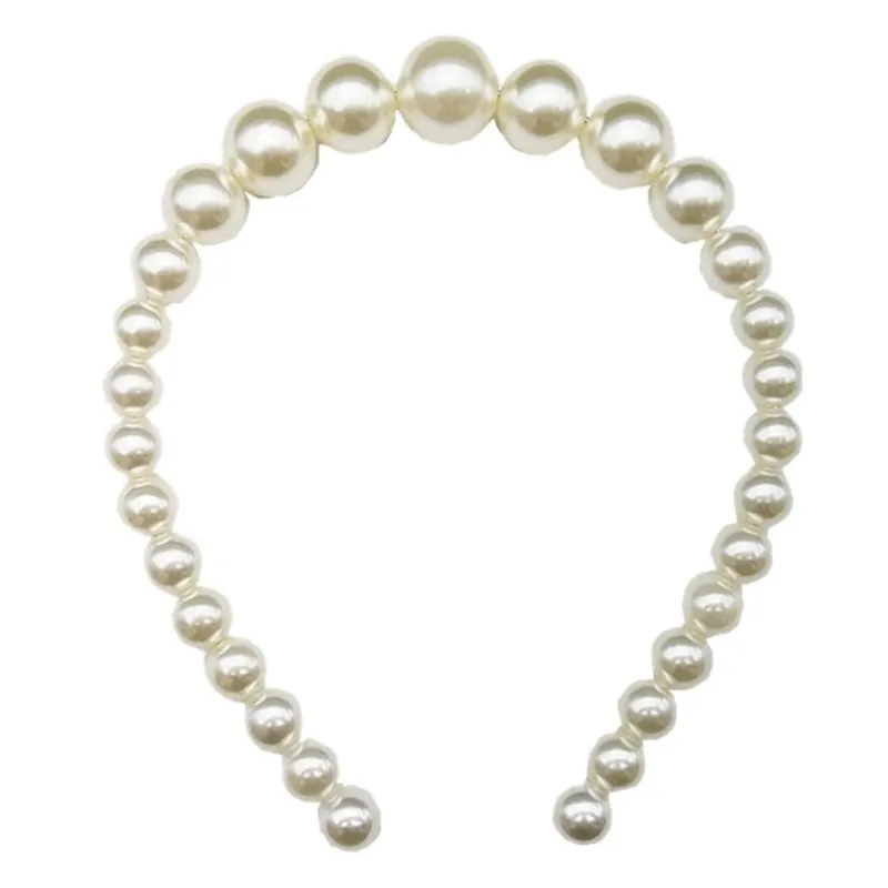 Big Pearls M MISM, стиль, Большой жемчуг, лента для волос, женские роскошные аксессуары для волос для девочек, Винтажная заколка для волос с бусинами, головной убор, повязка на голову - Цвет: Big Pearls