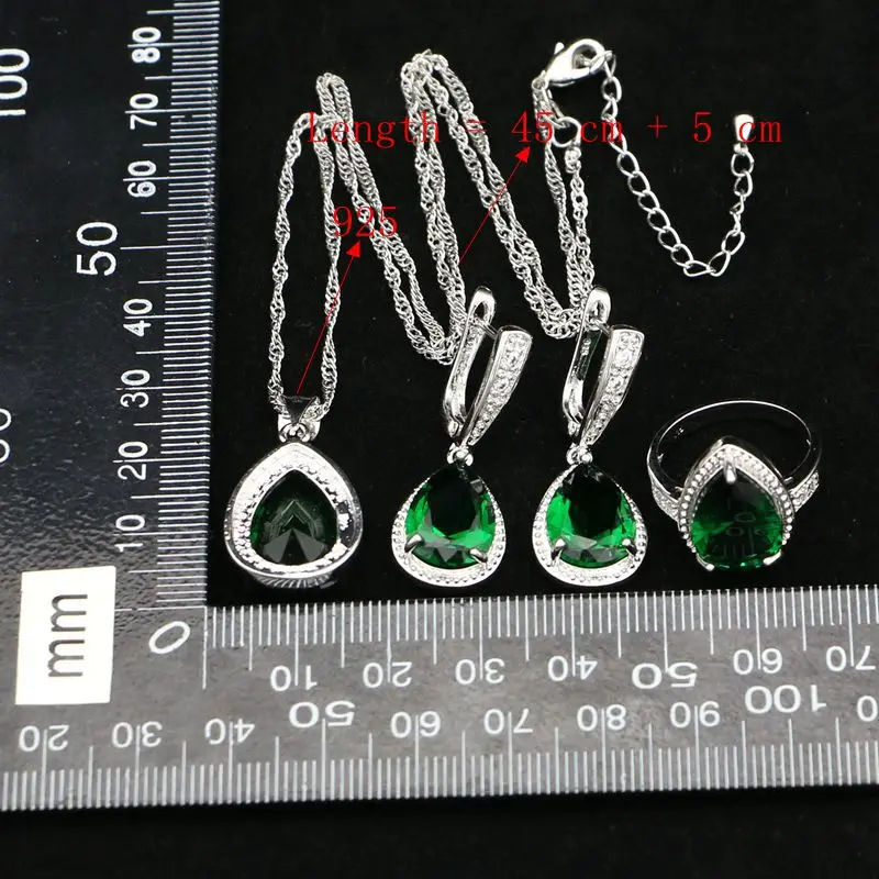 Женский ювелирный комплект из колье и серёг серебра 925 пробы | Украшения