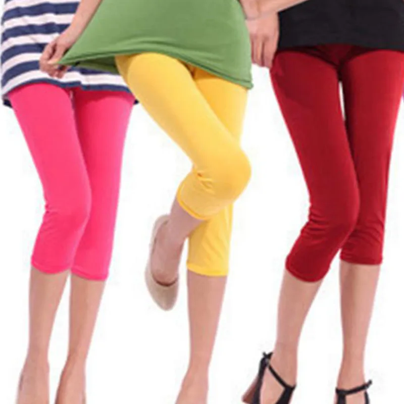 Модные повседневные леггинсы один размер тонкие однотонные с высокой талией