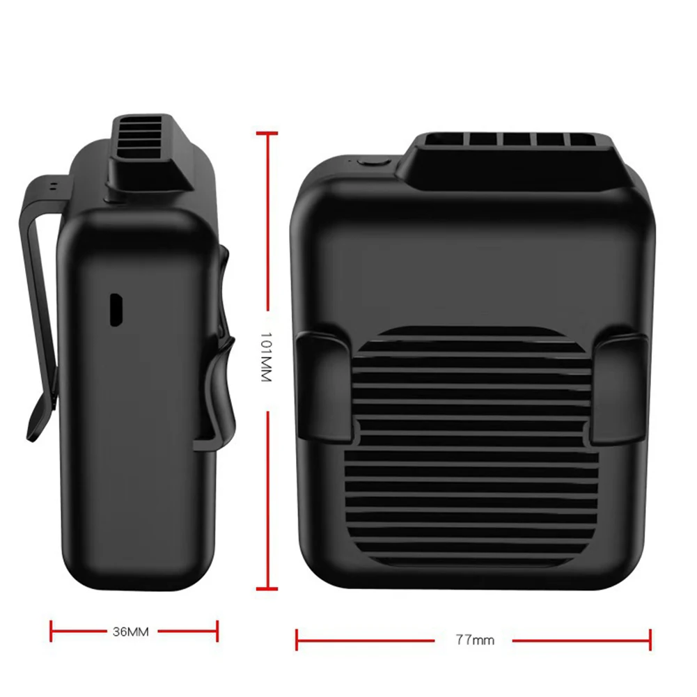 

Summer Portable Mini USB 3 Gears Hanging Lanyard Clip on Belt Air Cooling Fan