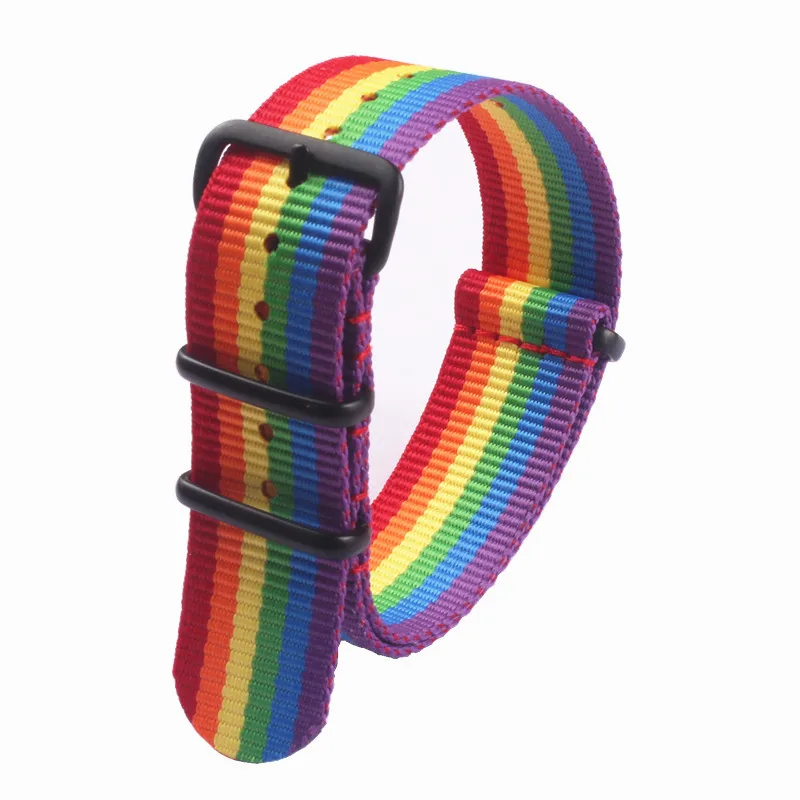 Nato Solid PVD Black Buckle Stripe Orange Wholesale zulu 18mm 20mm 22mm 24mm Watchband Watches Strap Band Belts