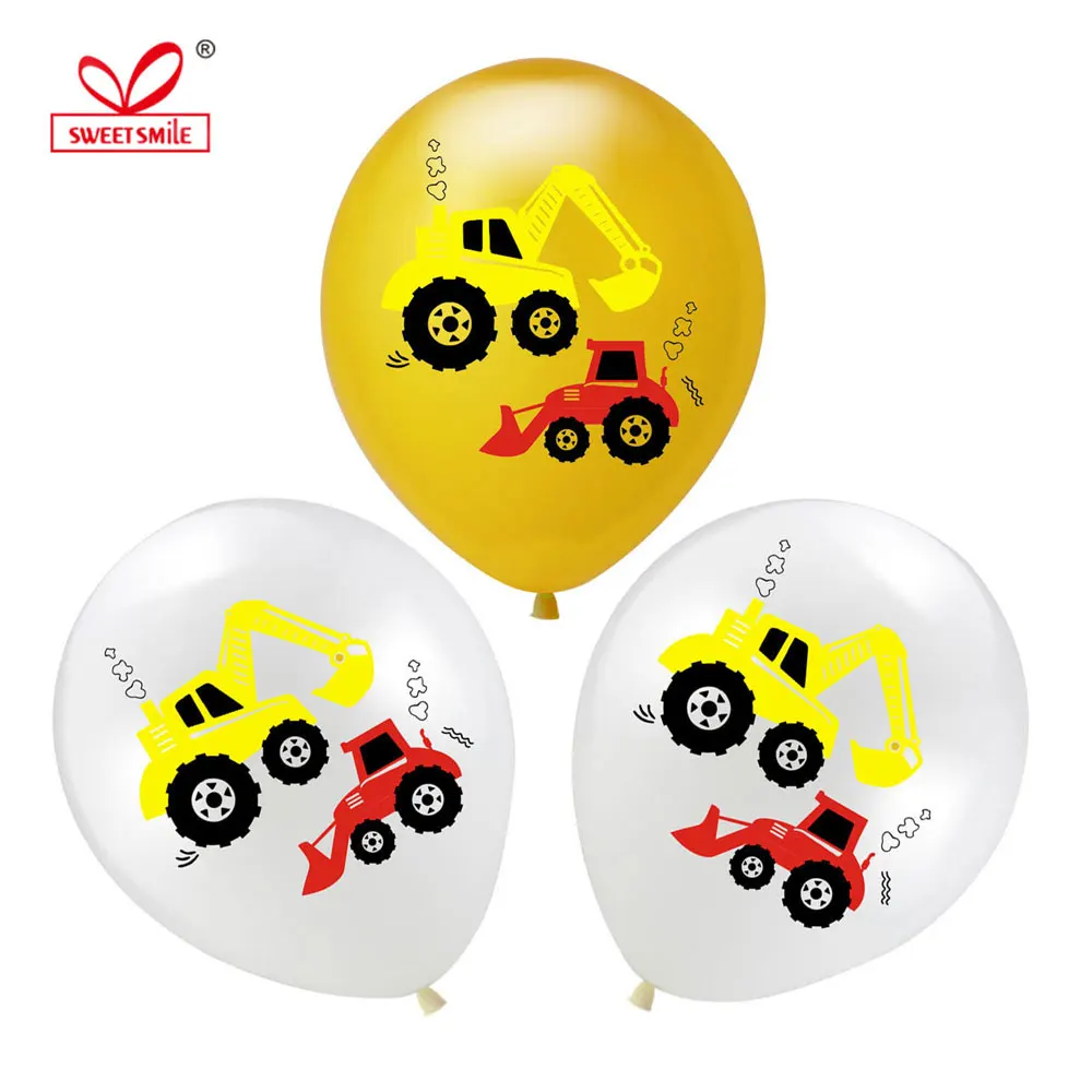 12 дюймов экскаватор латексные воздушные шары строительство автомобиля дети с