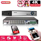 Детектор лица NINIVISION 4K Xmeye Auido H.265 + 16 каналов 8 МП 5 Мп 2 МП 16 каналов 6 в 1 USB Wi-Fi Гибридный XVI NVR CVI TVi AHD CCTV DVR