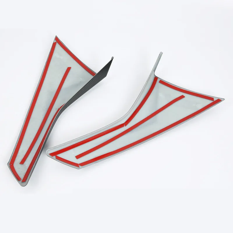 2 шт. углеродное волокно черный и ABS ярко серебристый декоративный чехол на заднее