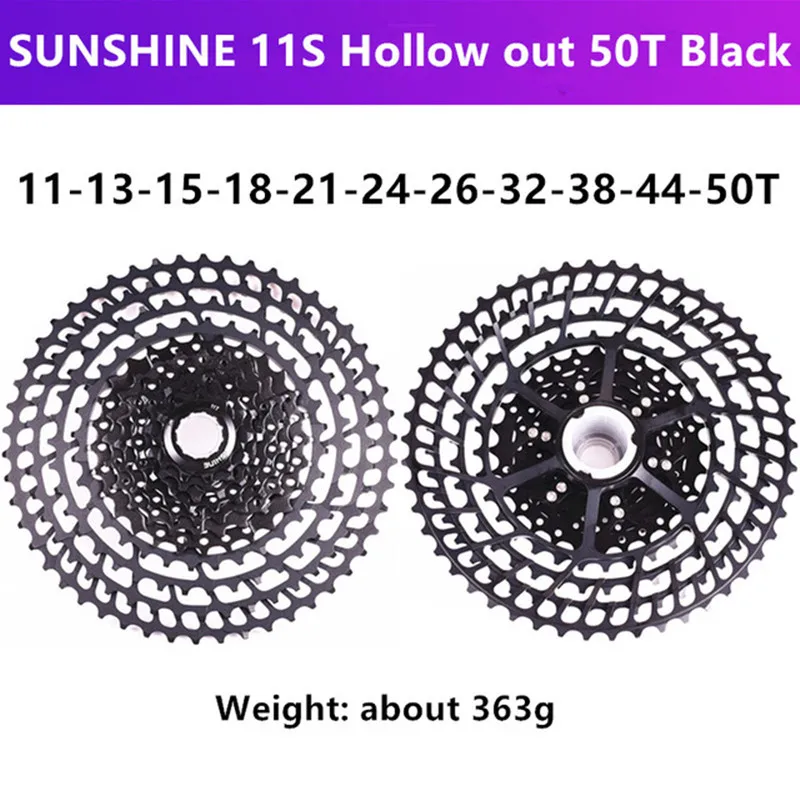 SUNSHINE MTB велосипедный маховик 10/11/12 скорость CNC Сверхлегкий полый 11-46 T/50 T/52 T