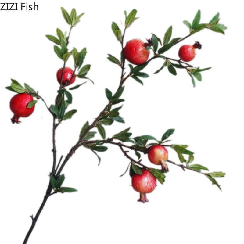Искусственное украшение для сада 95 см цветы фрукты гранаты искусственные ветки