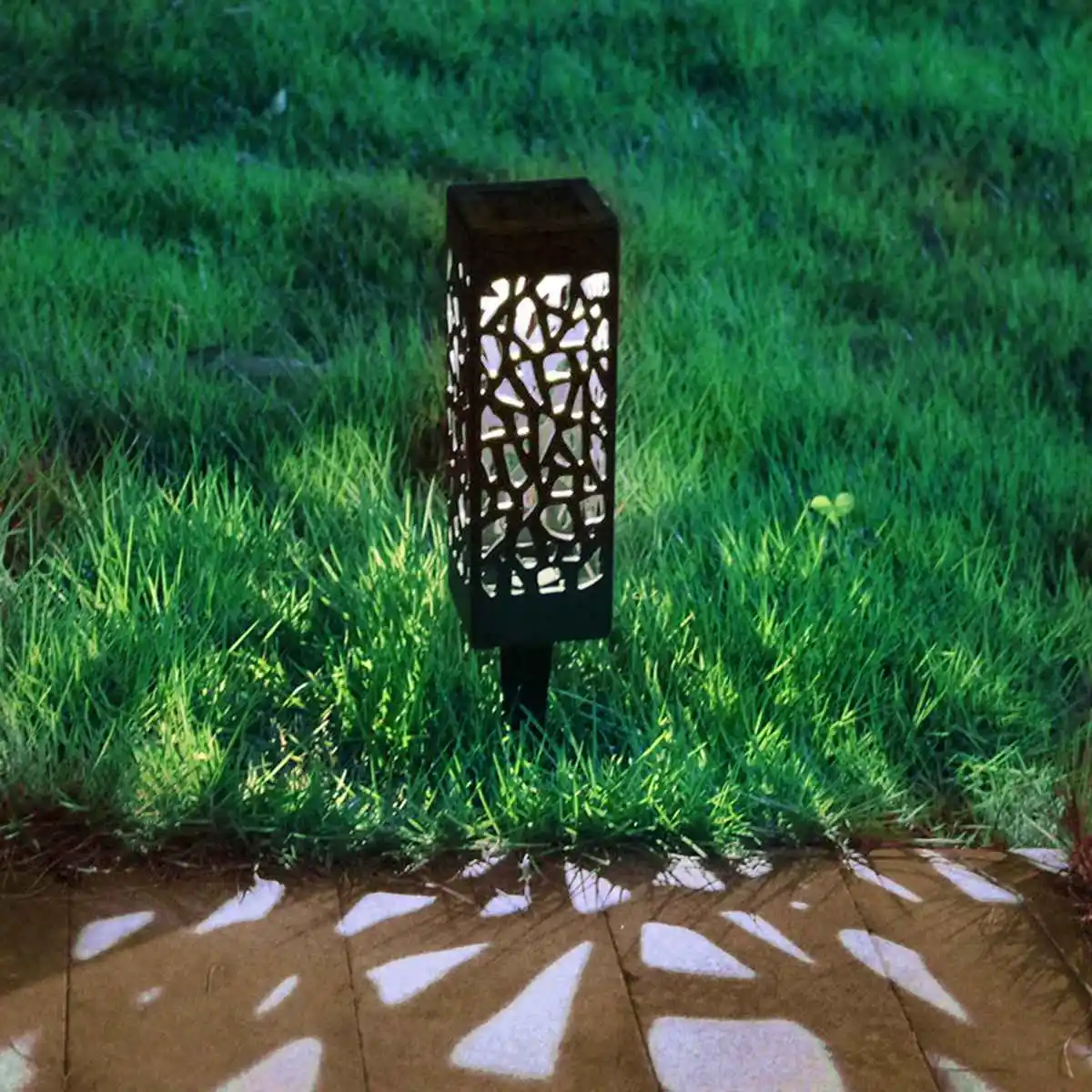 

Led Solar Garden Light Outdoor Pathway Home Decoration Lawn Lamp Waterproof Sensor Bulb Lights Hollow Solar Power Street Lamps