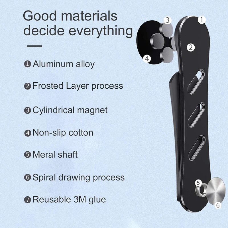 

H7JF Laptop Side Mount Magnetic Expansion Bracket Phone Stand Desktop Cellphone Holder Metal Wide Angle Universal Holder