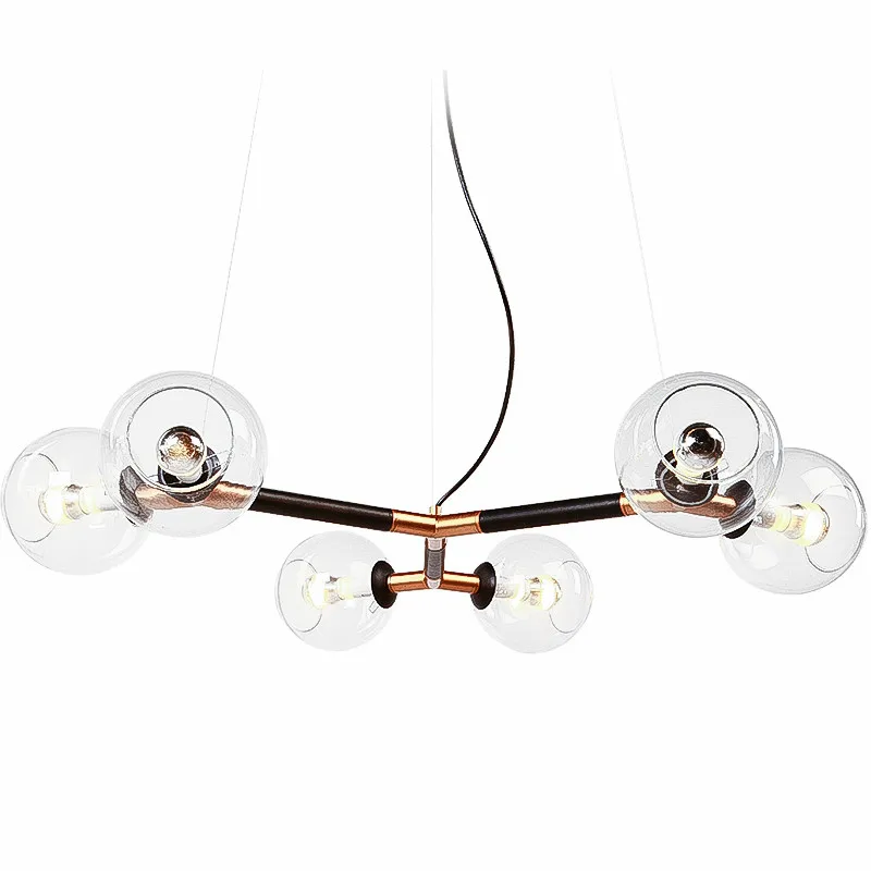 Американский Ретро Треугольники металла 6 светильник D70cm светодиодная подвесная