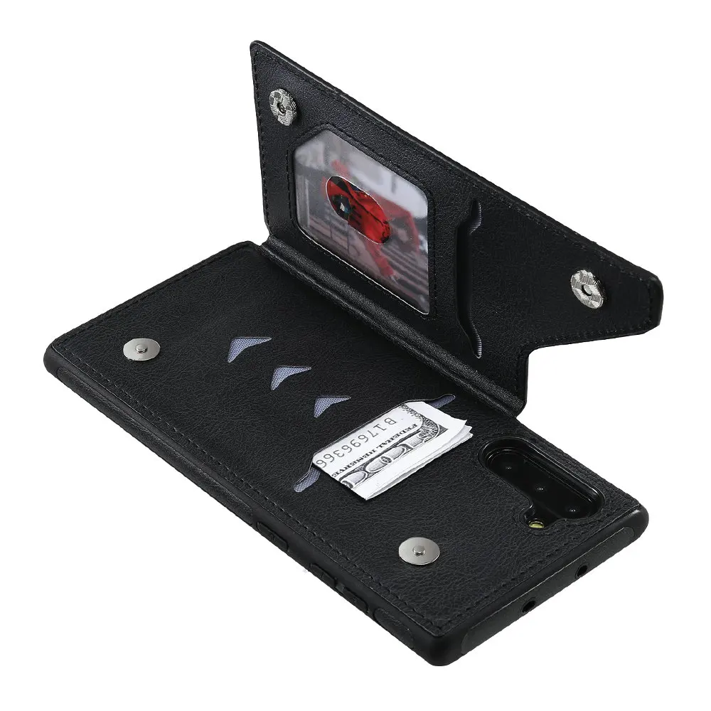 Магнитный чехол кошелек Etui для Samsung Galaxy Note 10 Plus Note10 + кожаный чехол|Чехлы-портмоне|