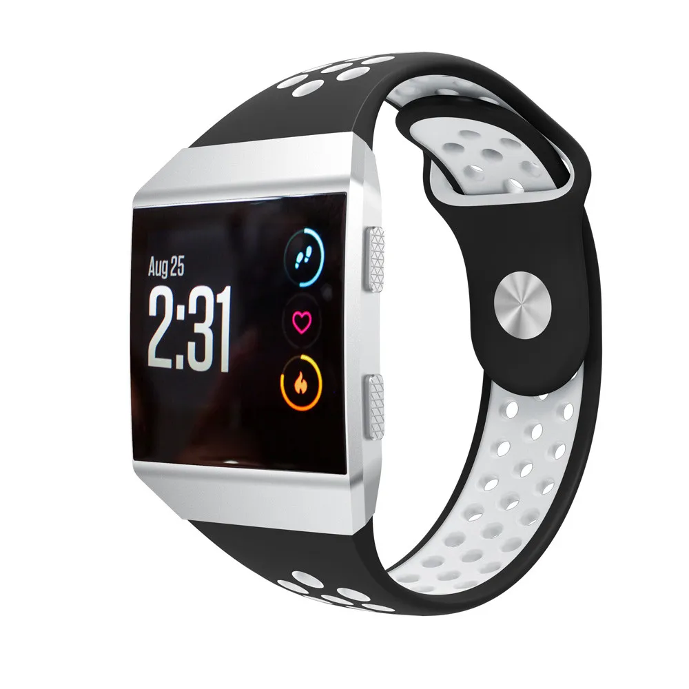 Apple Watch Band модный двухцветный спортивный силиконовый браслет ремешок для Fitbit Ionic длина ремешка 225 мм ремень для часов