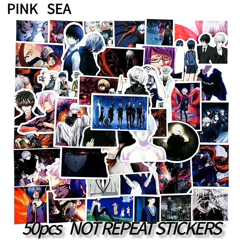 10/30/50Pcs/set Japanischen Anime Tokyo Ghoul Waterproof Stickers For Motorcycle Snowboard Luggage Scrapbook Laptop Skateboard