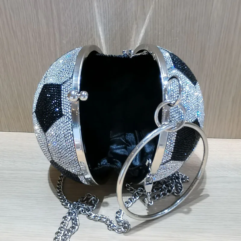 

Xianjian Exquisite Fabulous Sparking Bling Basketball Purse Champaign Basketball Purse Clutches Quality Mini Purse