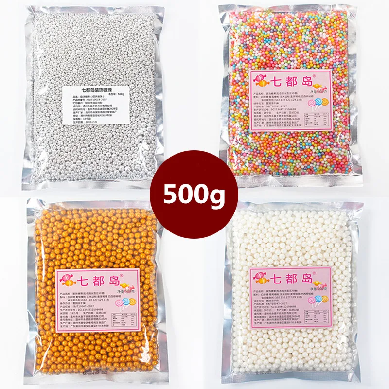 500 г съедобные украшения для тортов жемчужные конфеты цветные сахарные бусины