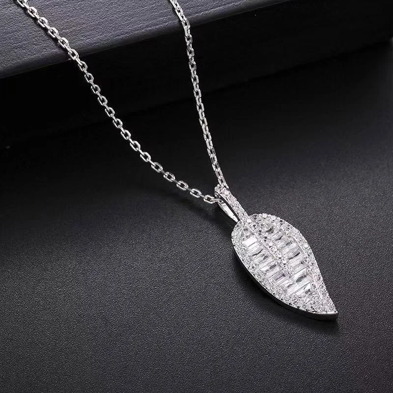 Be 8 Elegant Fashion Geometry AAA Cubic Zircon Leaf Shape Necklace Trendy Geometric Lariat for Women Wedding Gift N084 | Украшения и