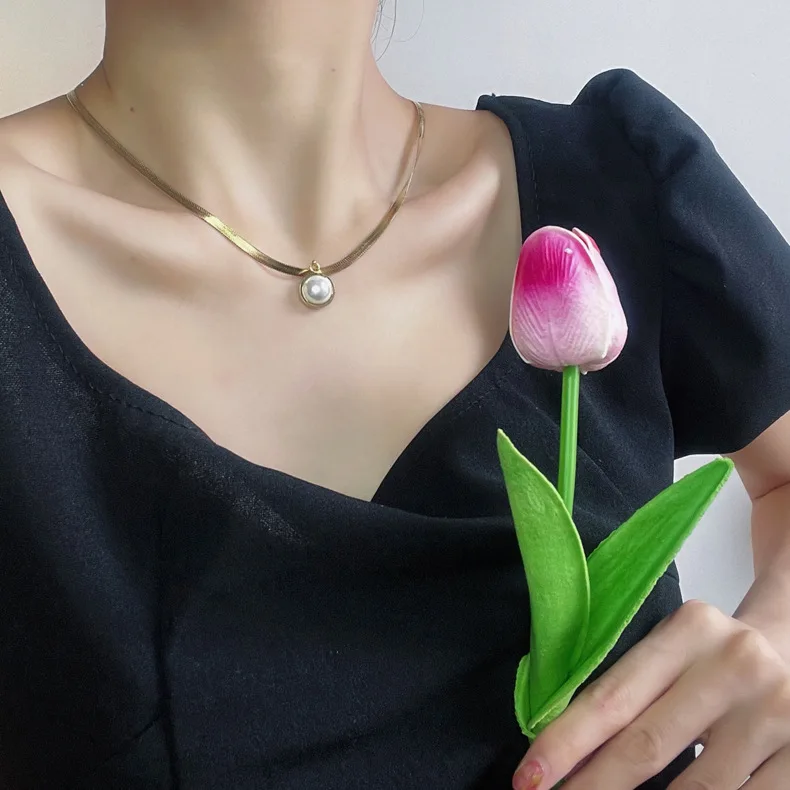 

2021 South Korea New Exquisite Simple Pearl Necklace Fashion Temperament Versatile Necklace Women's Jewelry