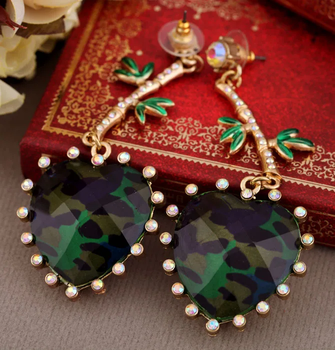 Женские серьги гвоздики в форме сердца BALANBIU Винтажные золотистого цвета оптовая