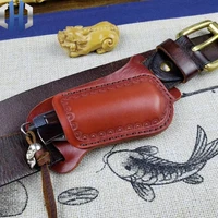 crossing fast folding knife set hunter straight knife leather scabbard cutter protective cover knife bag handmade cowhide