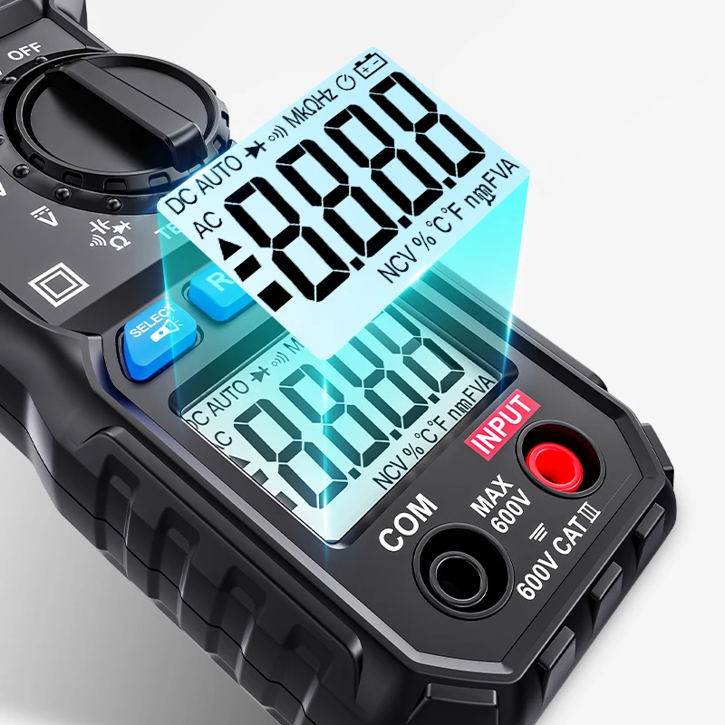 Цифровой токоизмерительный зажим высокоточный амперметр постоянного и