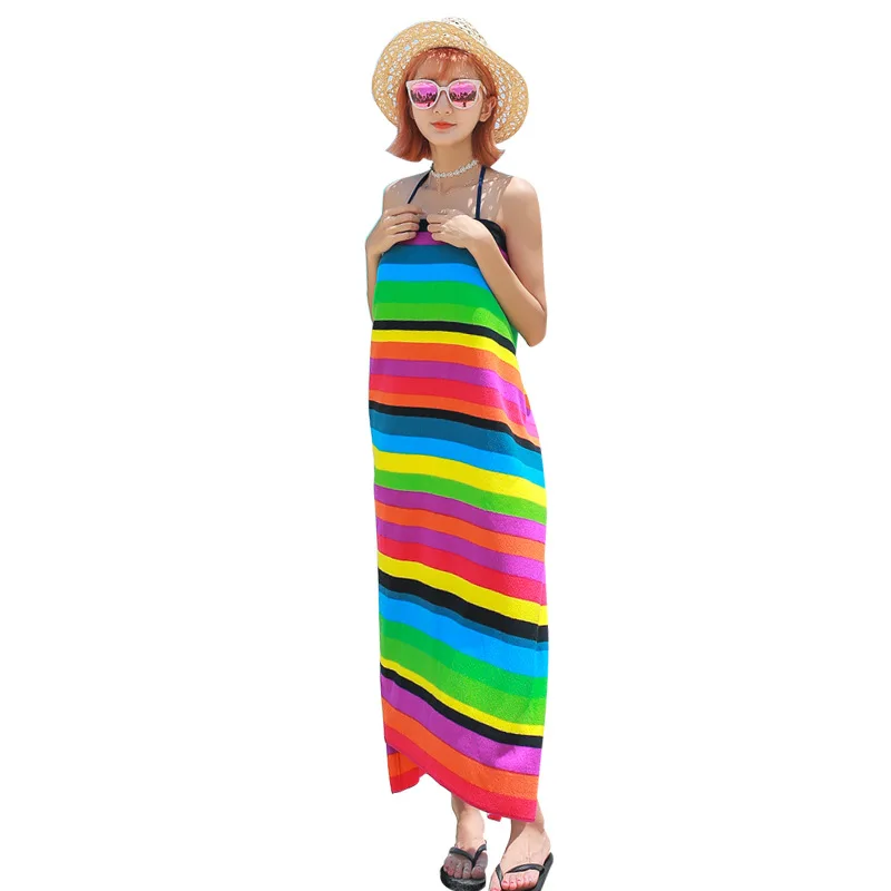 

Rainbow quick dry summer sports fitness and women swimming bath towel towels, beach towels