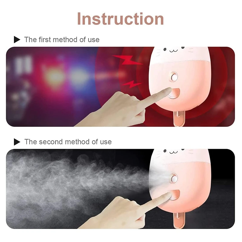 Top Deals Personal Safe Sound Alarm with Mini Mister Portable Misting Spray Cool Mist for Women Children Elderly | Безопасность и