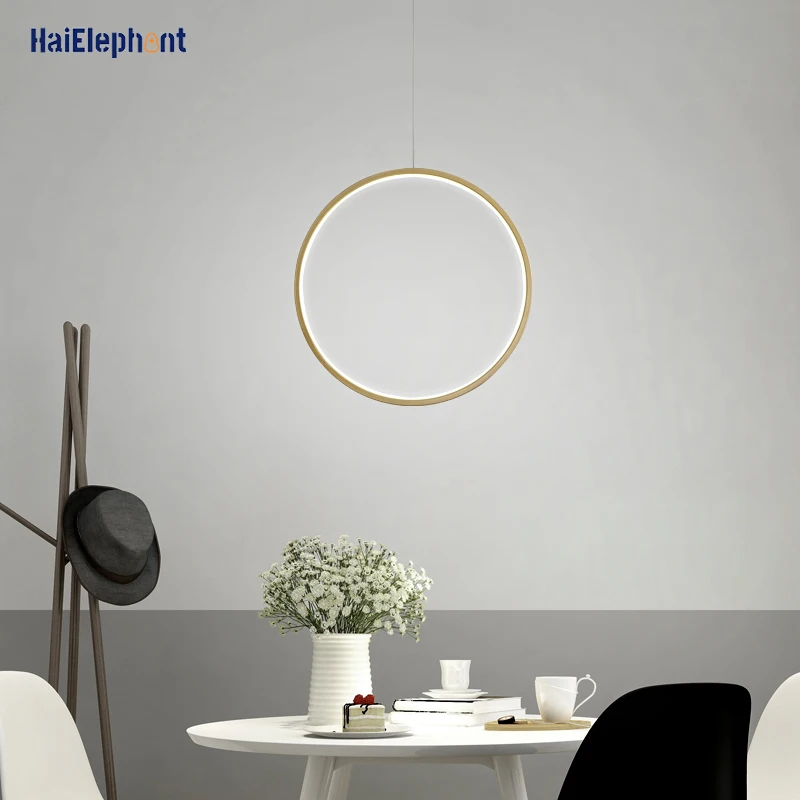 Светодиодные подвесные светильники с простым кольцсветодиодный для столовой