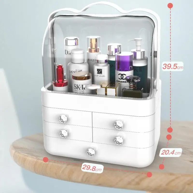 

Simplicity Cosmetics Storage Box Skin Care Lipstick Large Capacity Desktop Portable Waterproof Dustproof Shelf Cosmetic