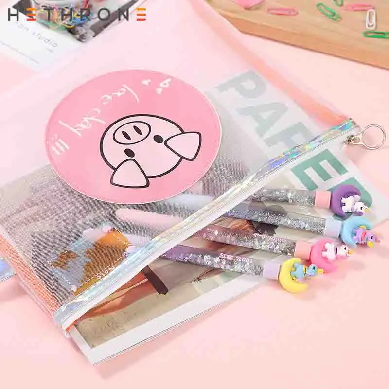 Большая кавайная сумка hetron 1 шт. чехол для письма с розовой свиньей школьные