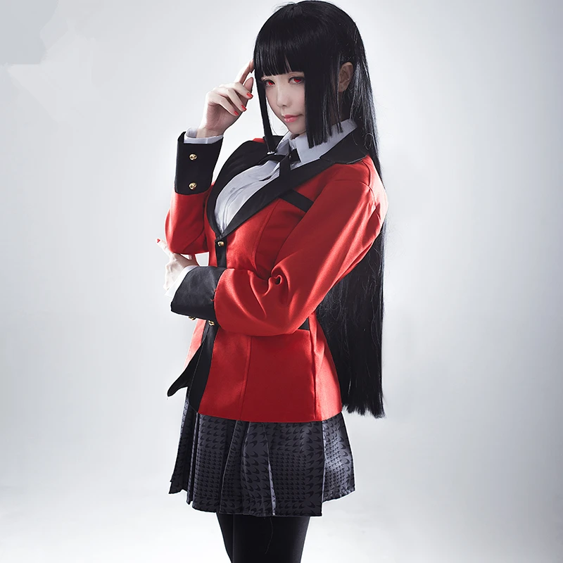 Аниме Kakegurui Yumeko Jabami косплей костюм японская школьная форма Хэллоуин Вечеринка