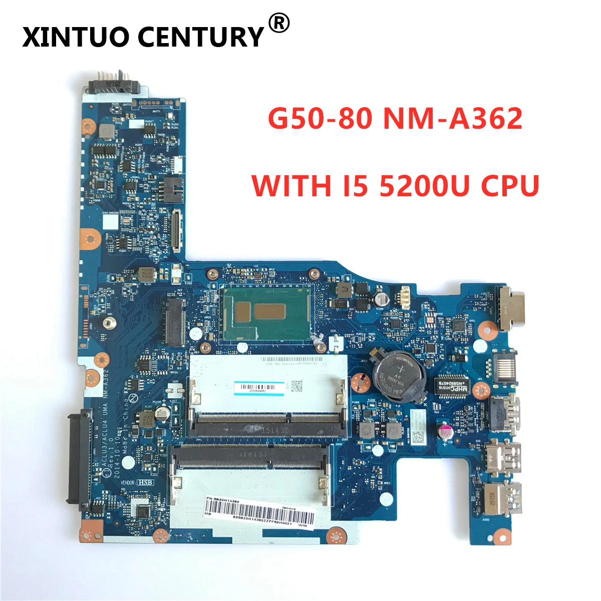 

ACLU3/ACLU4 UMA NM-A362 материнская плата для ноутбука Lenovo G50-80 ноутбук материнская плата с I5 5200U DDR3 процессор 100% тестирование работы
