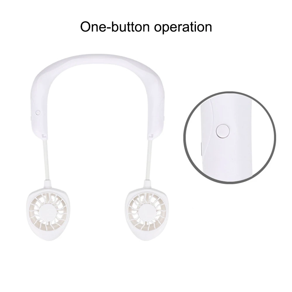 2020 USB портативный шейный вентилятор с шейным ободом и перезаряжаемой батареей
