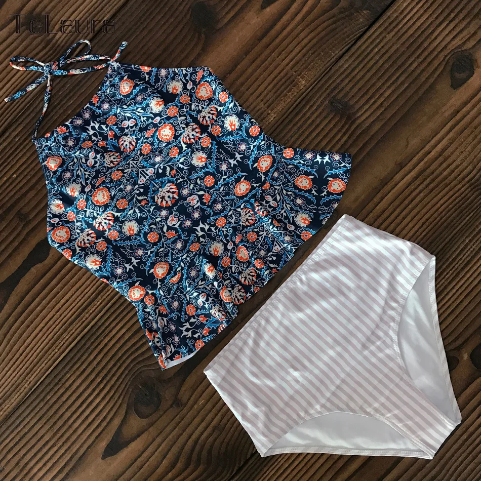 Женские Купальники больших размеров бикини 2020 пикантный комплект в стиле ретро с