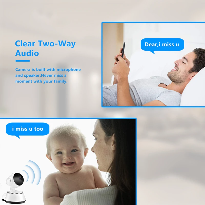 Home Security IP Camera Wireless Smart WiFi WI-FI Audio Record Surveillance Baby Monitor HD Mini CCTV | Безопасность и защита