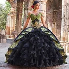 Charro мексиканский стиль vestidos de fiesta Quinceanera платья для выпускного вечера 2021 с открытыми плечами для вечеринки милое платье 15 лет Свадебный бутик