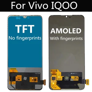 ЖК-дисплей 6,41 дюйма для VIVO IQOO V1824A V1824BA, сенсорный экран, дигитайзер, стеклянная линза в сборе, замена