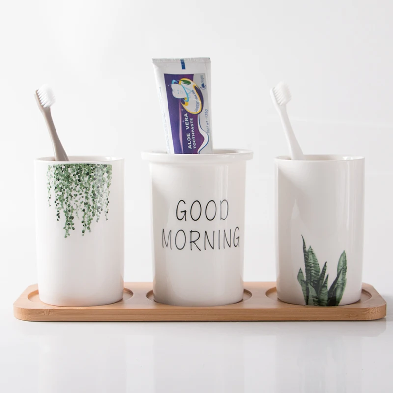 Новинка 1 шт. кружка для мытья зубов набор аксессуаров ванной комнаты подарок