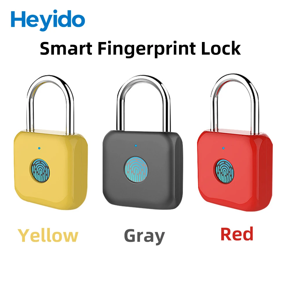 

Smart Fingerprint Digital Padlock Locker Lock Metal Keyless Thumbprint Lock for Gym Locker, School Locker, Backpack