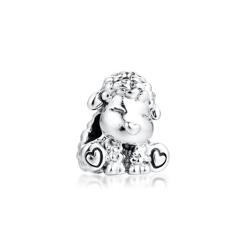 Real 925 Sterling Silver Patti the Sheep Charm Fits Pandora Bracelet Metal Beads for Jewelry Making Women Gift kralen pulseras | Украшения