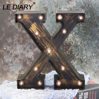 lediary 26 letter led night lights industrial style holiday decor wall lamps home bedroom lighting 3d alphabet cafe bar lamp