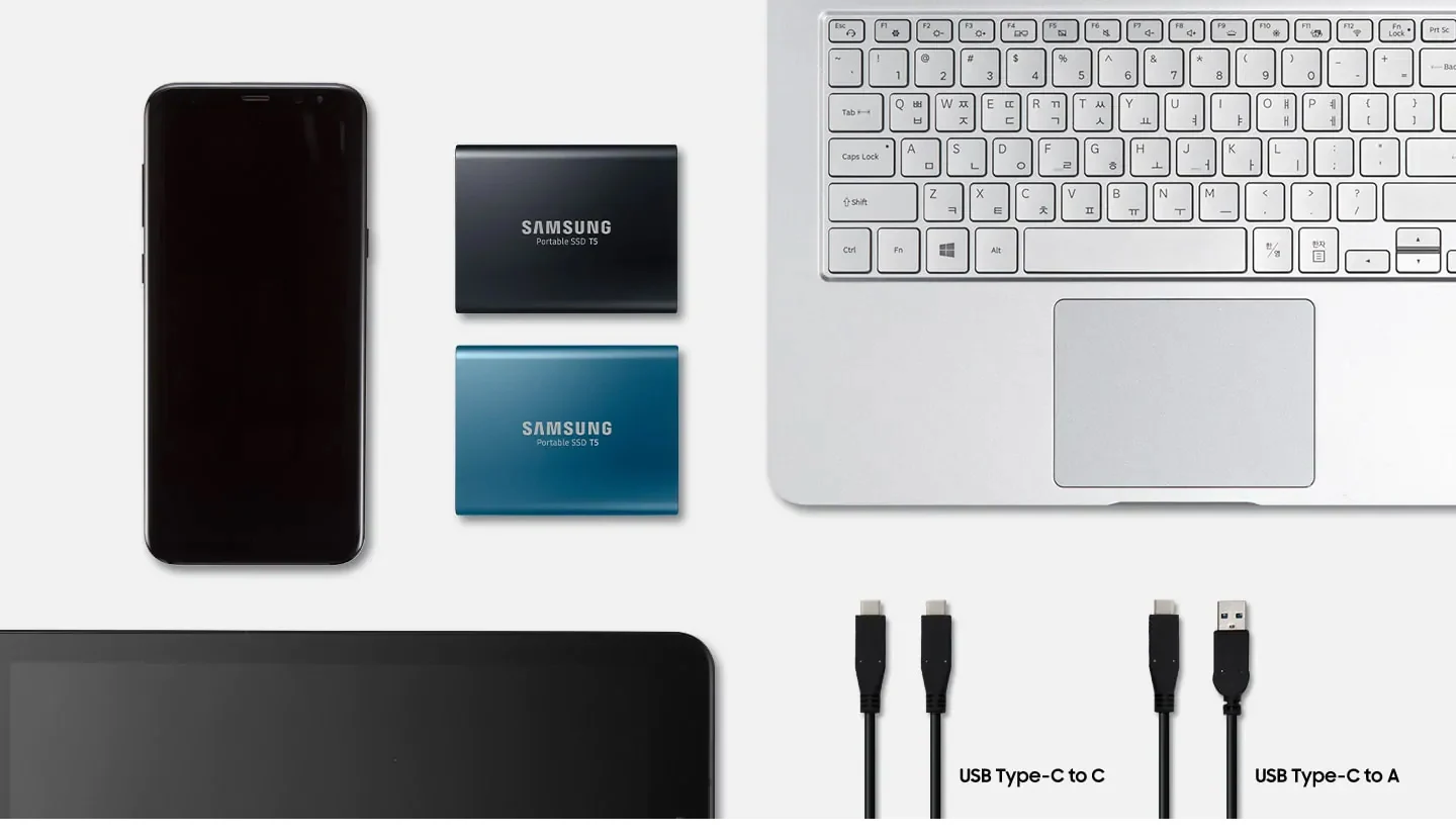 Samsung T5 портативный ssd жесткий диск 1 ТБ 2 ТБ 500 Гб 250 Внешние накопители USB 3,1 Gen2 и обратная совместимость с USB для ПК
