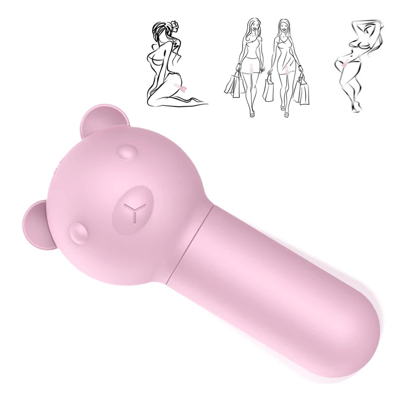 10 Частотный мини Вибратор вибрационный Мишка вибрирующий яйцо пули USB зарядка