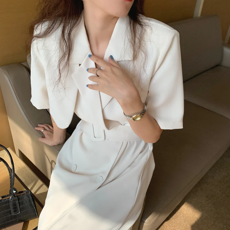 

Vintage Elegant Long Dress Women Summer Fashion Hepburn Office Style Ladies Dresses Bandage Sashes French Casual Korean Clothing