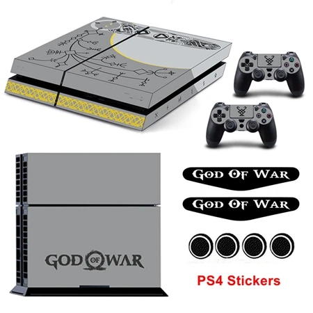 GYTM1487 Ограниченная серия стикеров God Of War для PS4/PS4 Slim/PS4 PRO консоль и контроллер Обложка виниловая наклейка с подарком - Color: GYTM1487