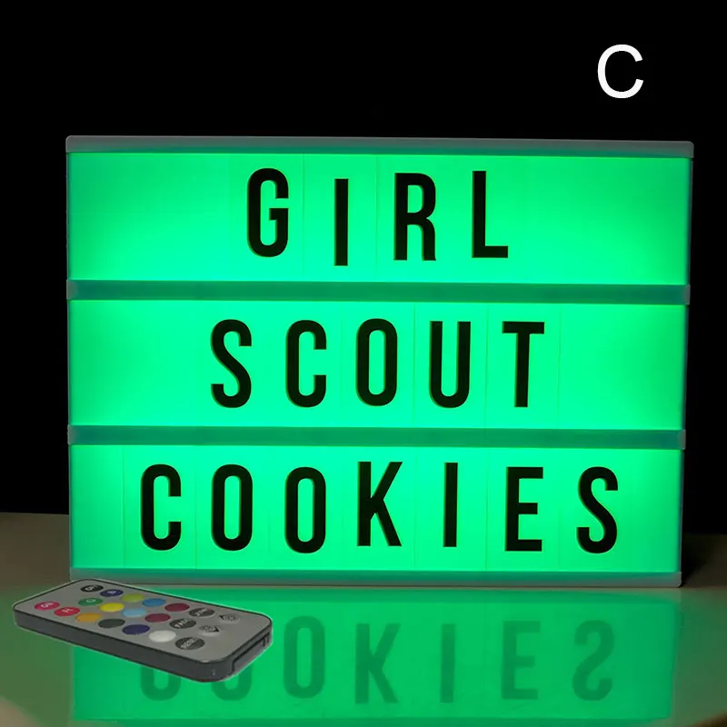 

The Mini Color-Changing Lightbox with Letters Numbers Symbols LED Changeable Sign USB Powered for Indoor Outdoor LXY9