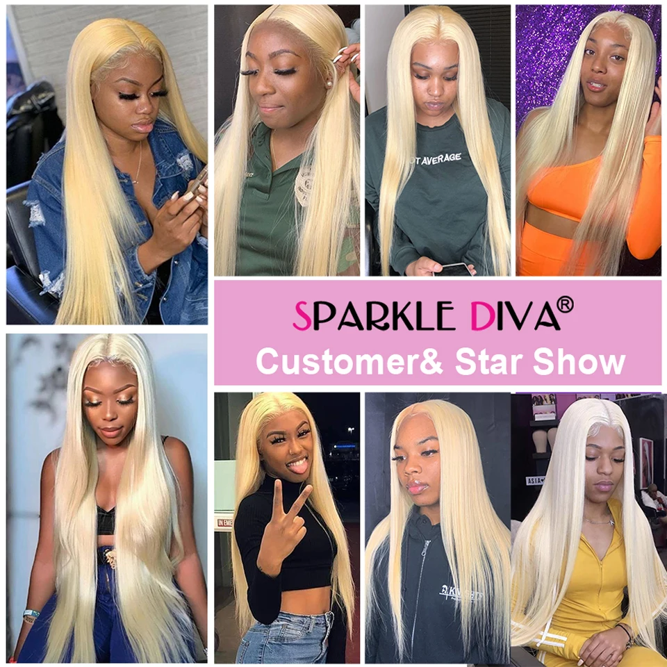 613 Bundles With Frontal Brazilian Straight Hair 3/4 Closure 40 Inches Remy Blonde Human | Шиньоны и парики