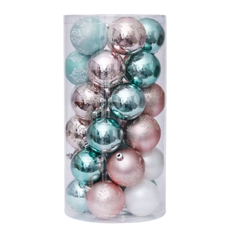 

1 Set 6cm/30 Pcs Christmas Balls Ornaments Party Wedding Xmas Tree Hanging Decor H58C